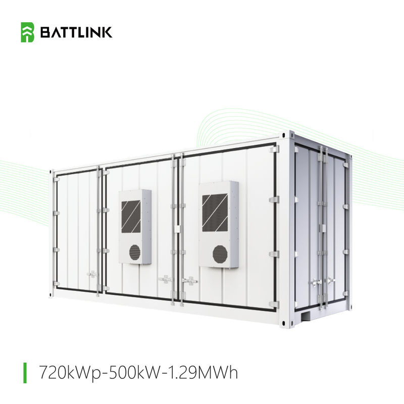 500kW/1.29MWh 컨테이너 ESS 솔루션 컨테이너 에너지 저장 시스템 야외 캐비닛 백업 전력 네트워크 측정